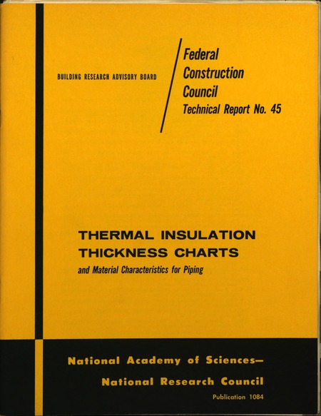 Thermal Insulation Thickness Charts and Material Characteristics for Piping