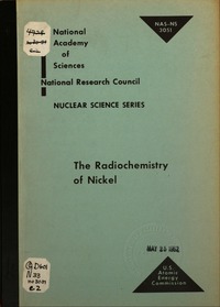 Cover Image: Radiochemistry of Nickel