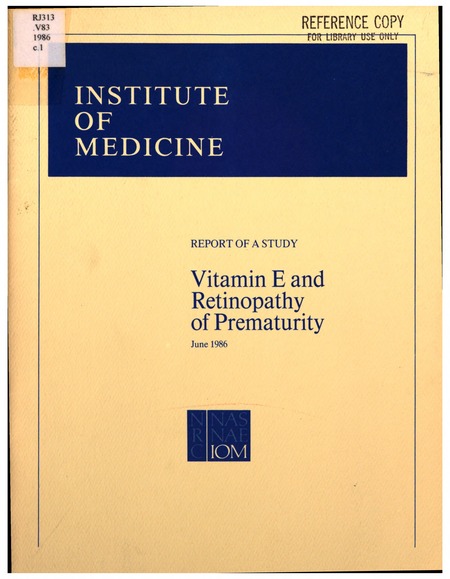 Vitamin E and Retinopathy of Prematurity
