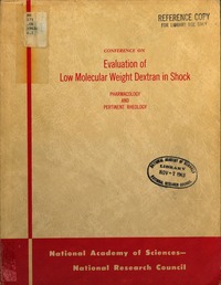 Evaluation of Low Molecular Weight Dextran in Shock: Pharmacology and Pertinent Rheology