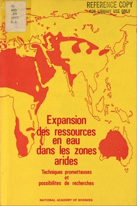 Cover Image: Expansion Des Ressources en Eau dans les Zones Arides