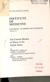 Cover Image: The Current Burden of Illness in the United States