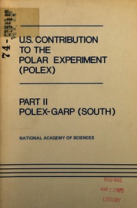 Cover Image: U.S. Contribution to the Polar Experiment (POLEX)
