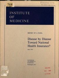 Disease by Disease Toward National Health Insurance?