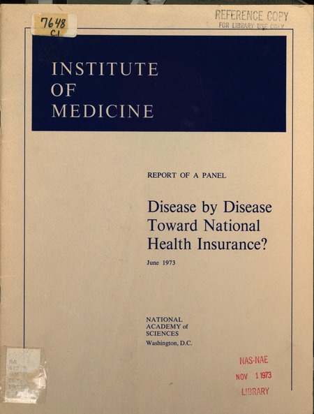 Cover: Disease by Disease Toward National Health Insurance?