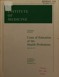 Cover Image: Cost of Education of the Health Professions