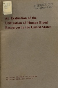 Cover Image: Evaluation of the Utilization of Human Blood Resources in the United States