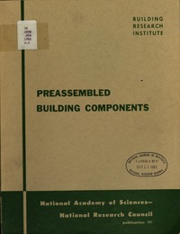 Cover Image: Preassembled Building Components