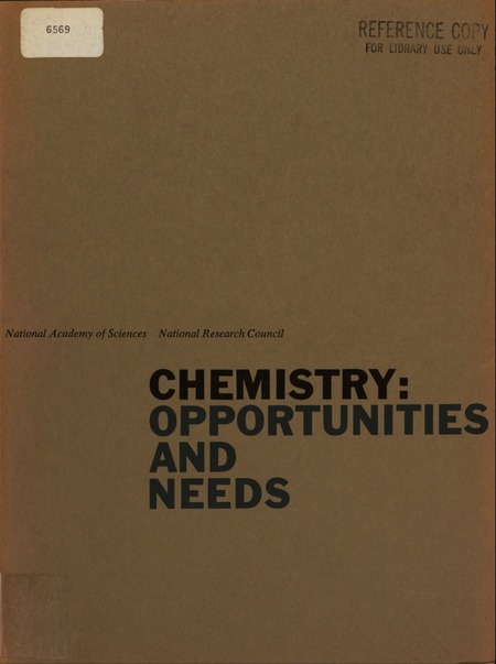 Chemistry: Opportunities and Needs