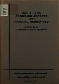 Social and Economic Aspects of Natural Resources