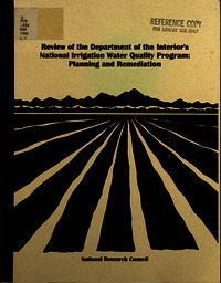 Cover Image: Review of the Department of the Interior's National Irrigation Water Quality Program