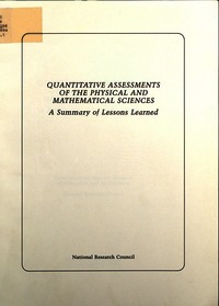 Cover Image: Quantitative Assessments of the Physical and Mathematical Sciences