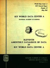Cover Image: Eleventh 6-Monthly Catalogue of Data in IGY World Data Center A