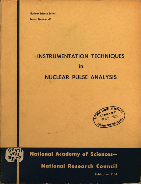 Instrumentation Techniques in Nuclear Pulse Analysis