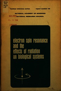 Cover Image: Electron Spin Resonance and the Effects of Radiation on Biological Systems