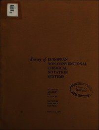 Cover Image: Survey of European Non-Conventional Chemical Notation Systems