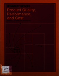 Cover Image: Product Quality, Performance, and Cost