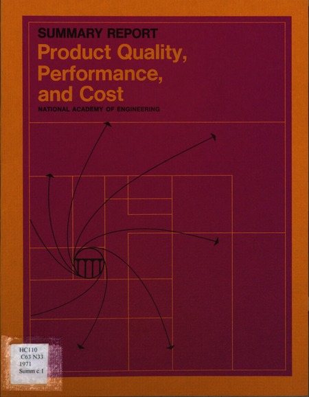Product Quality, Performance, and Cost: Summary Report
