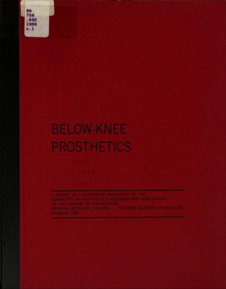 Cover: Below-Knee Prosthetics: A Report of a Symposium
