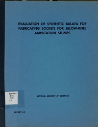 Cover Image: Evaluation of Synthetic Balata for Fabricating Sockets for Below-Knee Amputation Stumps