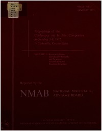 Cover Image: Conference on in Situ Composites, September 5-8, 1972, in Lakeville Connecticut