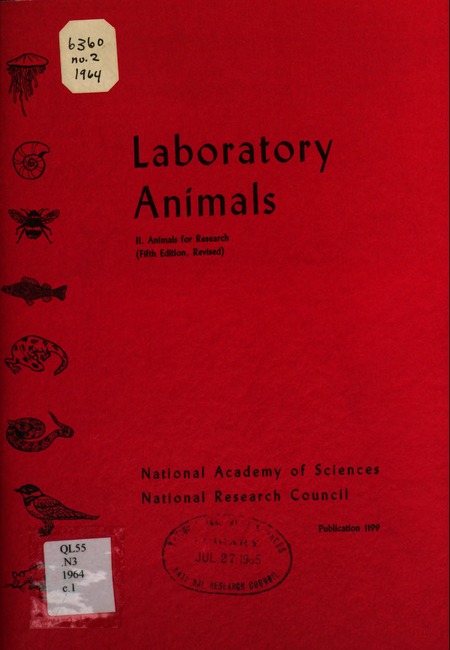 Cover: Laboratory Animals: II. Animals for Research