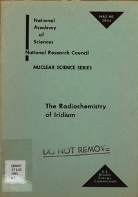 Cover Image: The Radiochemistry of Iridium