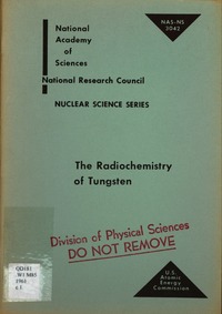 The Radiochemistry of Tungsten