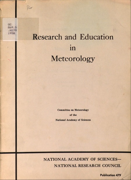 Research and Education in Meteorology