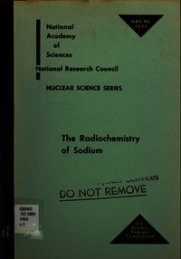 Cover Image: The Radiochemistry of Sodium