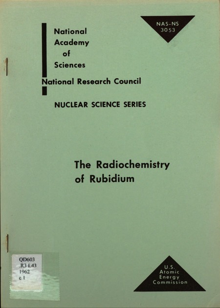 The Radiochemistry of Rubidium