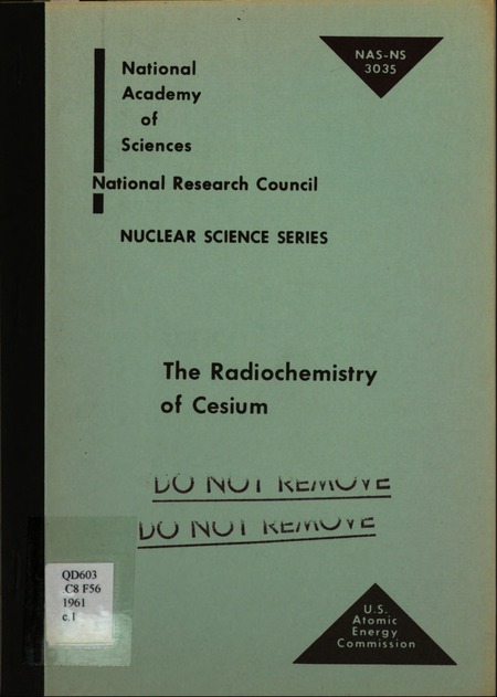 The Radiochemistry of Cesium