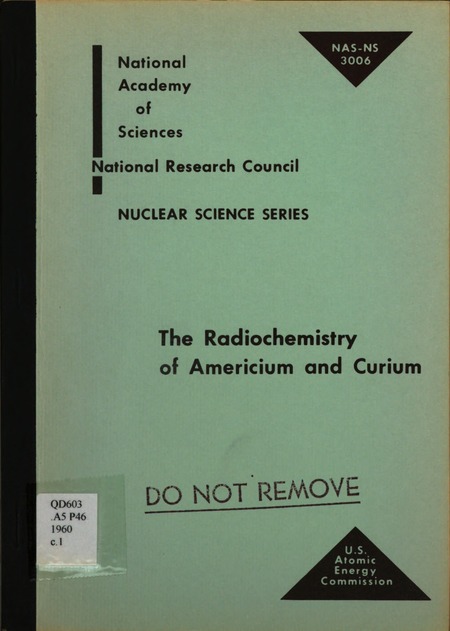 The Radiochemistry of Americium and Curium
