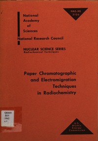 Cover Image:Paper Chromatographic and Electromigration Techniques in Radiochemistry