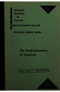 Cover Image: The Radiochemistry of Uranium