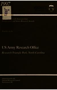 Resident Research Associateships, Postdoctoral and Senior Research Awards: Opportunities for Research Tenable at the US Army Research Office, Research Triangle Park, North Carolina