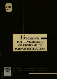Cover Image: Guidelines for Development of Programs in Science Instruction