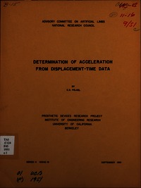 Cover Image: Determination of Acceleration From Displacement-Time Data