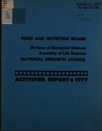 Food and Nutrition Board Activities Report - 1977