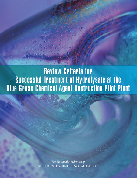 Cover: Review Criteria for Successful Treatment of Hydrolysate at the Blue Grass Chemical Agent Destruction Pilot Plant