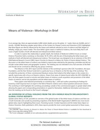 Means of Violence: Workshop in Brief