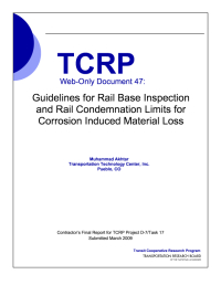 Guidelines for Rail Base Inspection and Rail Condemnation Limits for Corrosion-Induced Material Loss