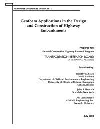 Geofoam Applications in the Design and Construction of Highway Embankments