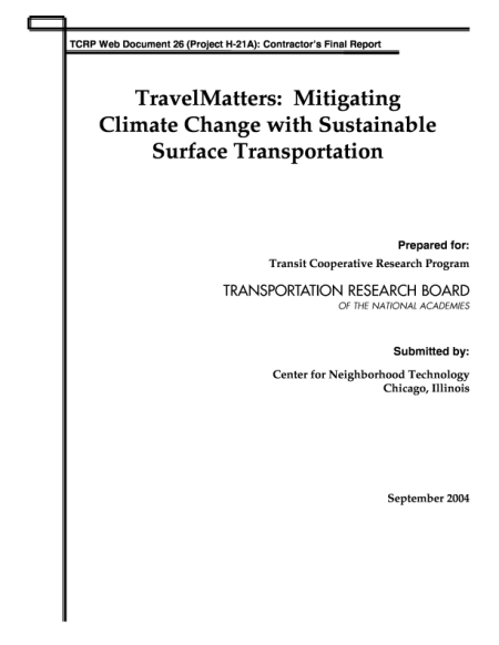 TravelMatters: Mitigating Climate Change with Sustainable Surface Transportation