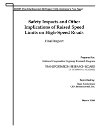 Safety Impacts and Other Implications of Raised Speed Limits on High-Speed Roads
