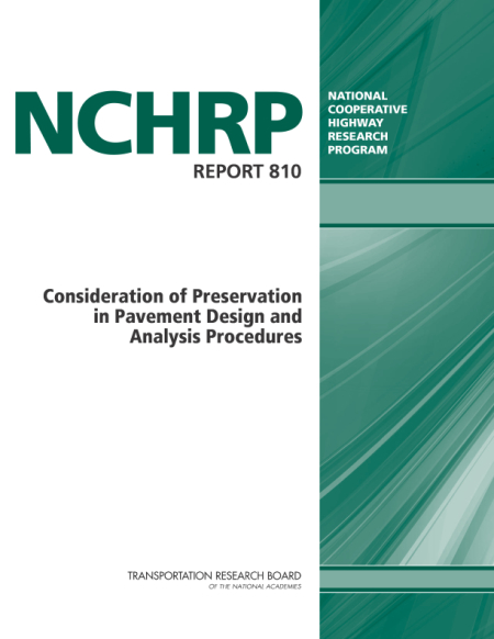 Consideration of Preservation in Pavement Design and Analysis Procedures