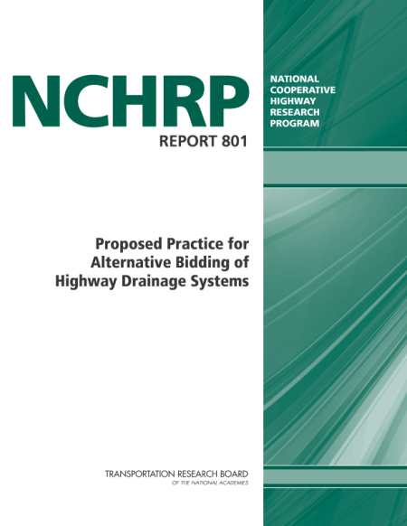 Cover: Proposed Practice for Alternative Bidding of Highway Drainage Systems