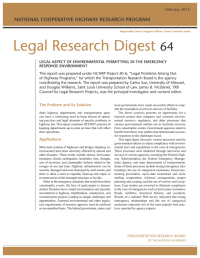 Legal Aspect of Environmental Permitting in the Emergency Response Environment
