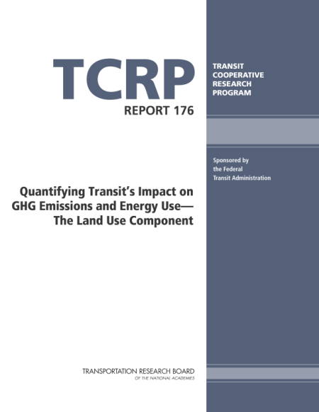 Quantifying Transit's Impact on GHG Emissions and Energy Use—The Land Use Component