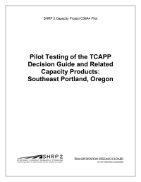 Cover Image:Pilot Testing of the TCAPP Decision Guide and Related Capacity Products: Southeast Portland, Oregon